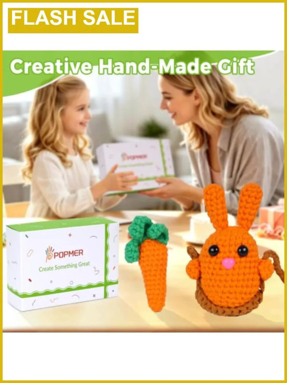 Crochet Kit for Beginners Bunny Rabbit DIY Craft Project Gift